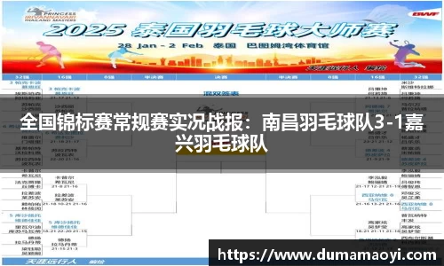 全国锦标赛常规赛实况战报：南昌羽毛球队3-1嘉兴羽毛球队